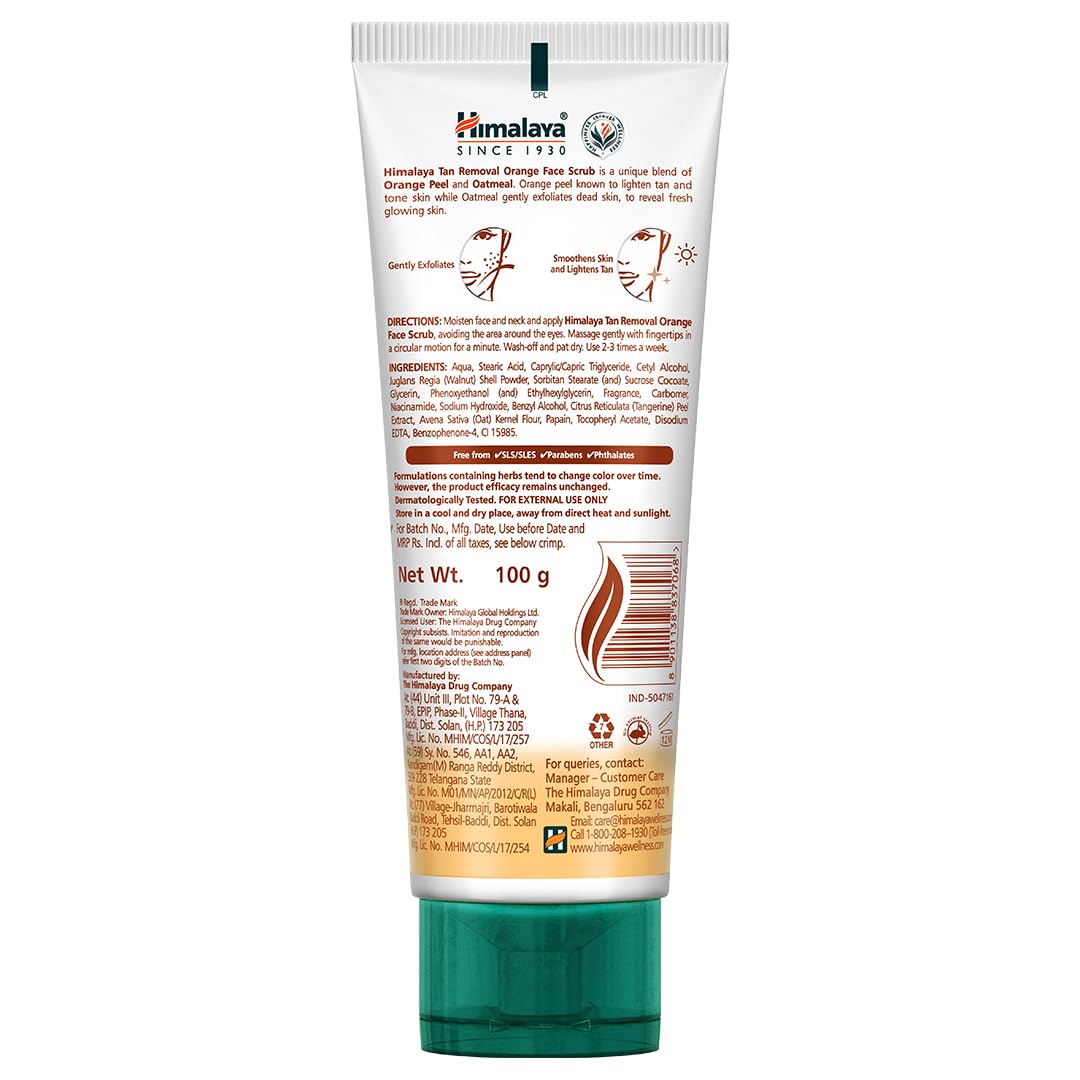 Himalaya Tan Removal Orange Face Scrub, 100g