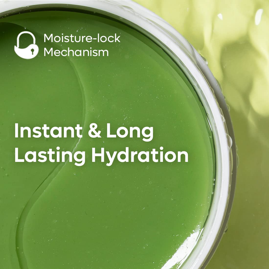 mCaffeine Green Tea Hydrogel Under Eye Patches for Dark Circle, Fine Lines & Wrinkles Reduction
