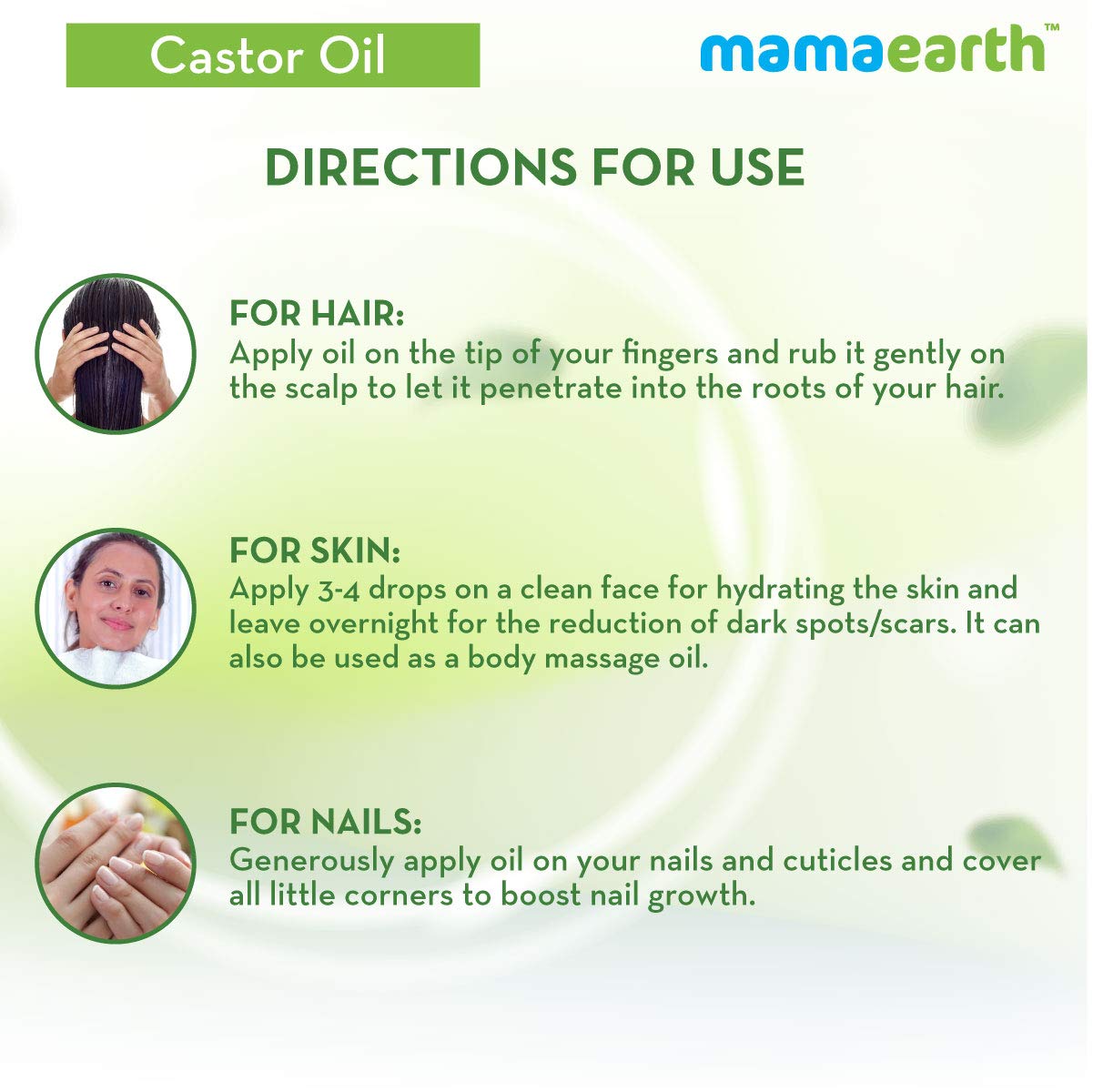 Mamaearth 100% Pure Castor Oil, Cold Pressed, To Support Hair Growth, Good Skin And Strong Nails, 150ml