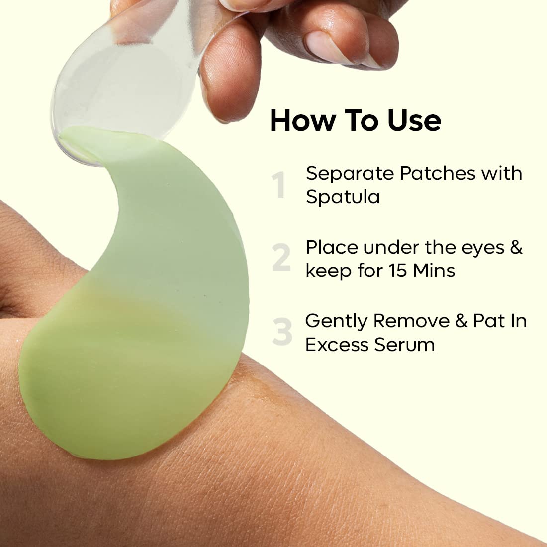 mCaffeine Green Tea Hydrogel Under Eye Patches for Dark Circle, Fine Lines & Wrinkles Reduction