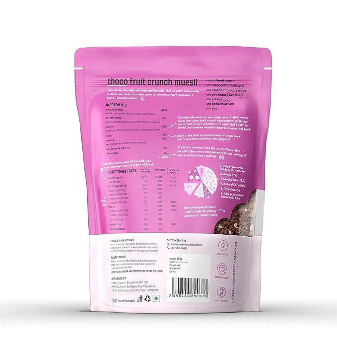The Whole Truth Foods - Breakfast Muesli - Choco Fruit Crunch - 350g