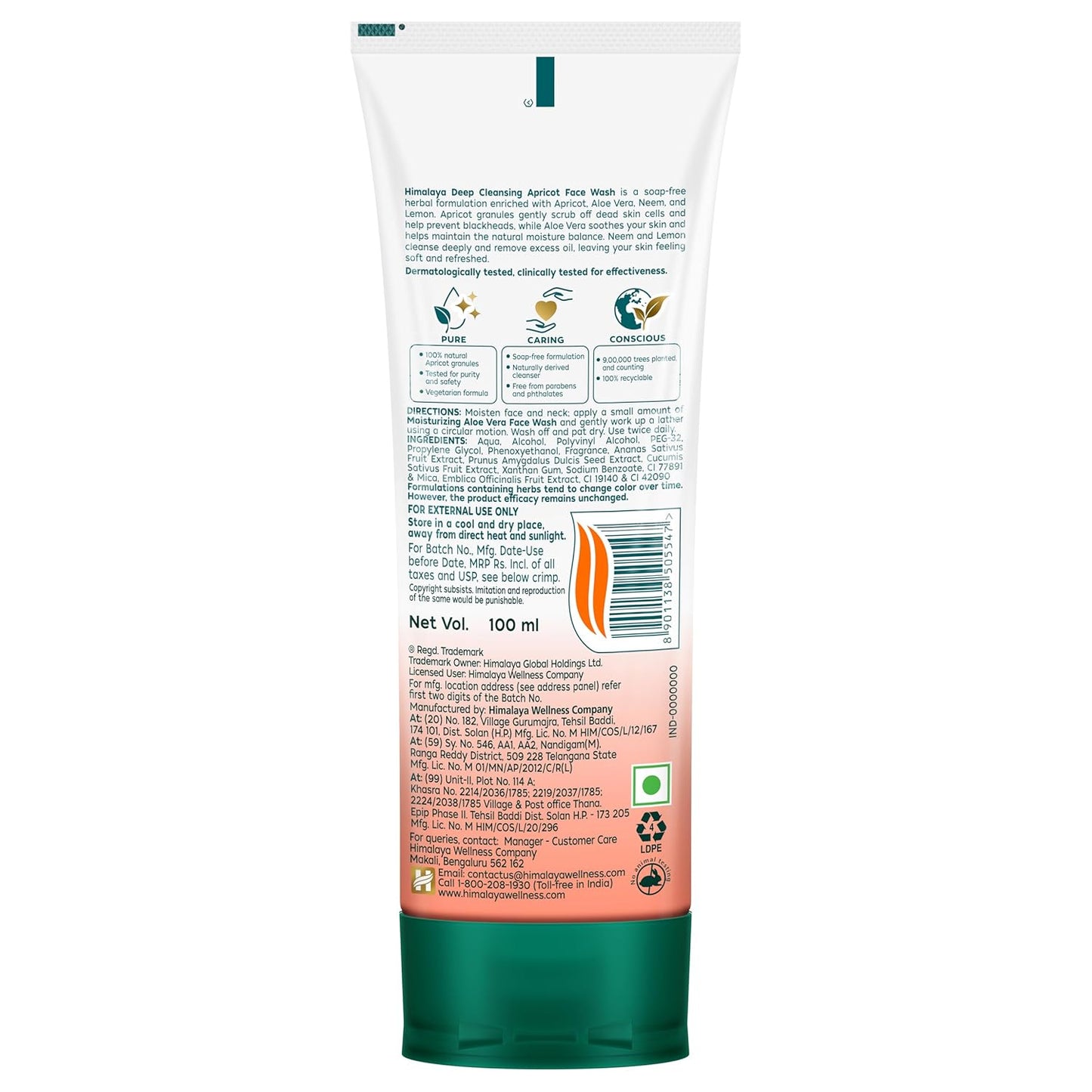 Himalaya Herbal Deep Cleansing Apricot Face Wash, 100ml