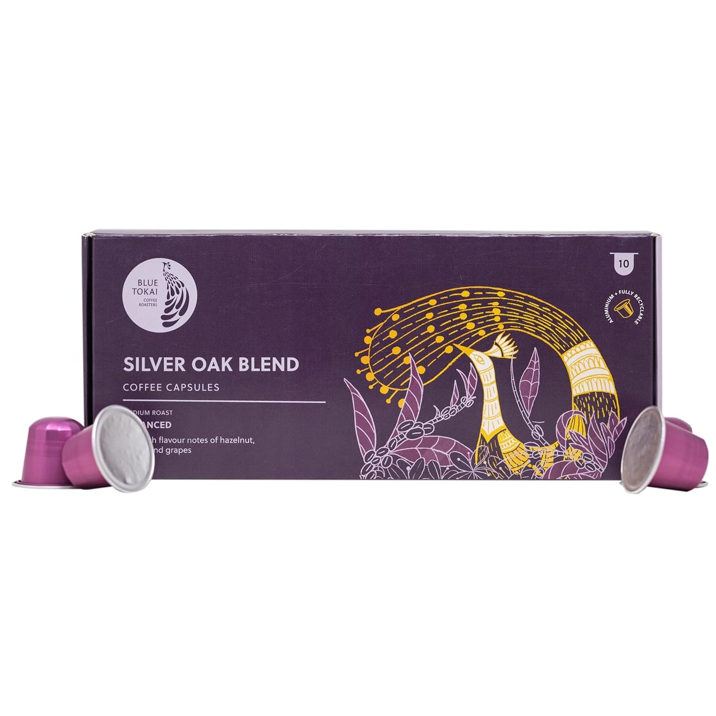 Blue Tokai Coffee Roasters Aluminium Capsules Silver Oak Cafe Blend - Medium Dark Roast With 100% Speciality Arabica