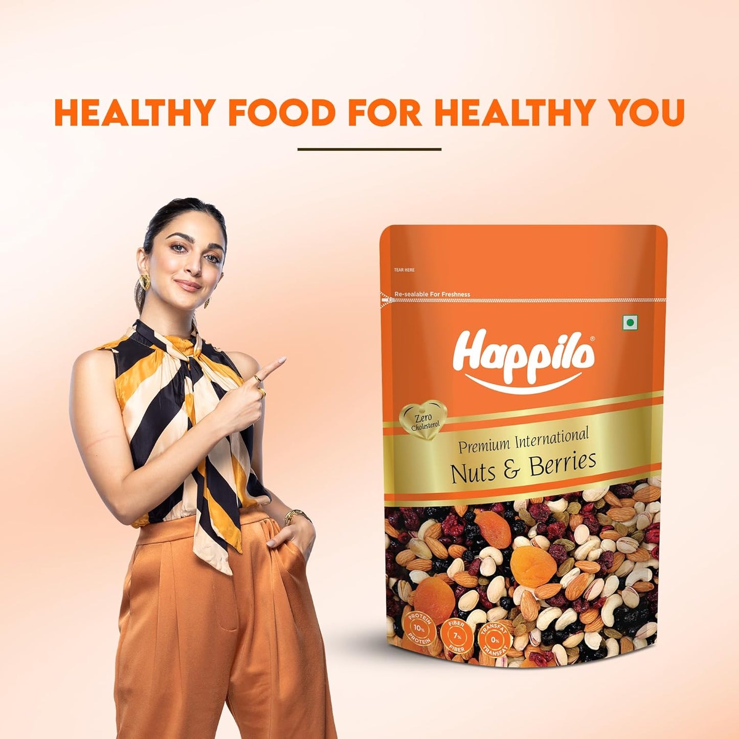 Happilo Premium International 200g Dried Nuts and Berries Mix