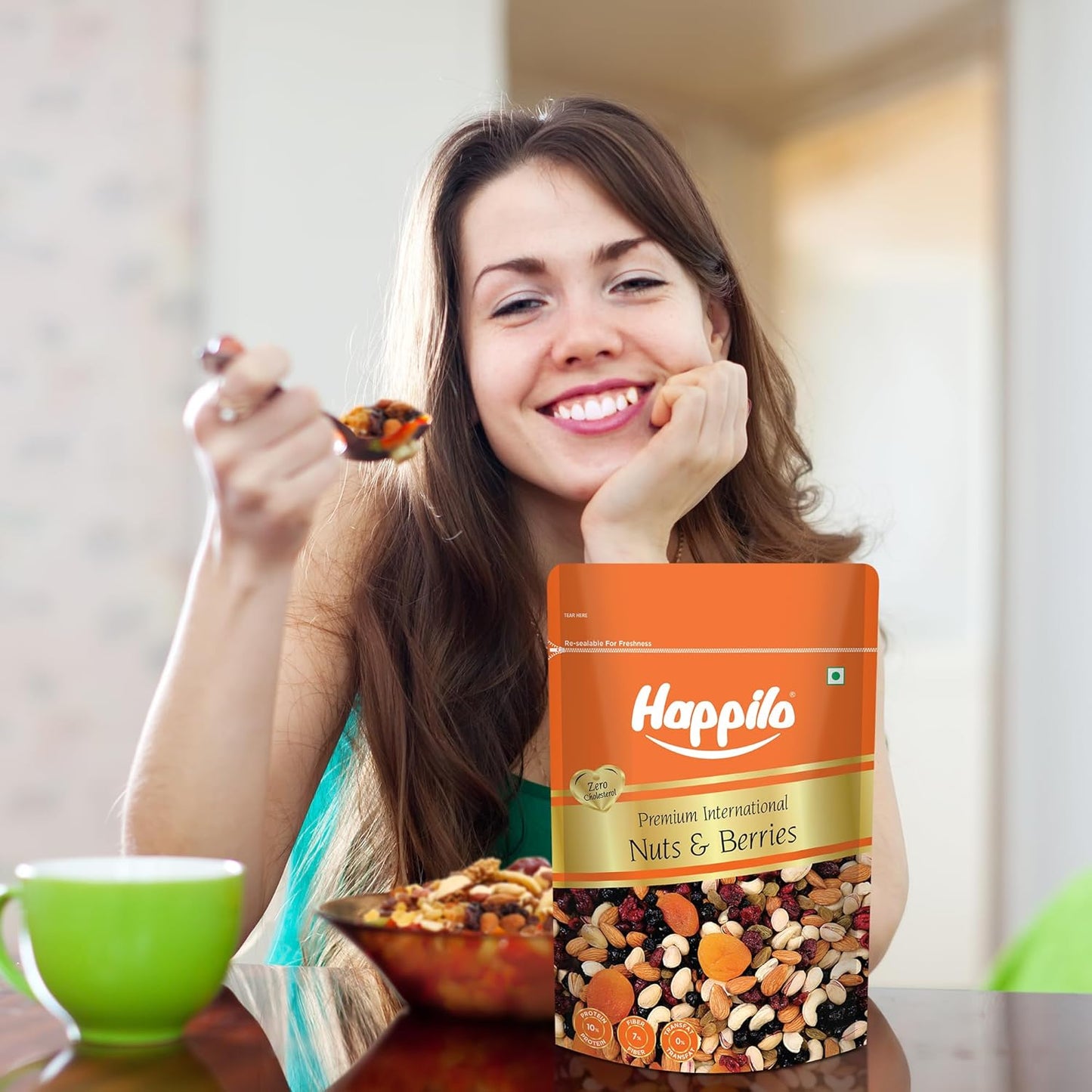 Happilo Premium International 200g Dried Nuts and Berries Mix