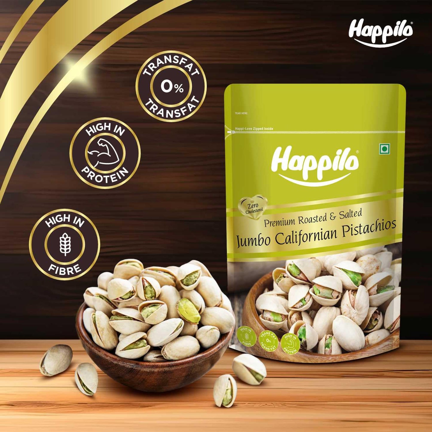Happilo Premium California Roasted & Salted Pistachios 200 g