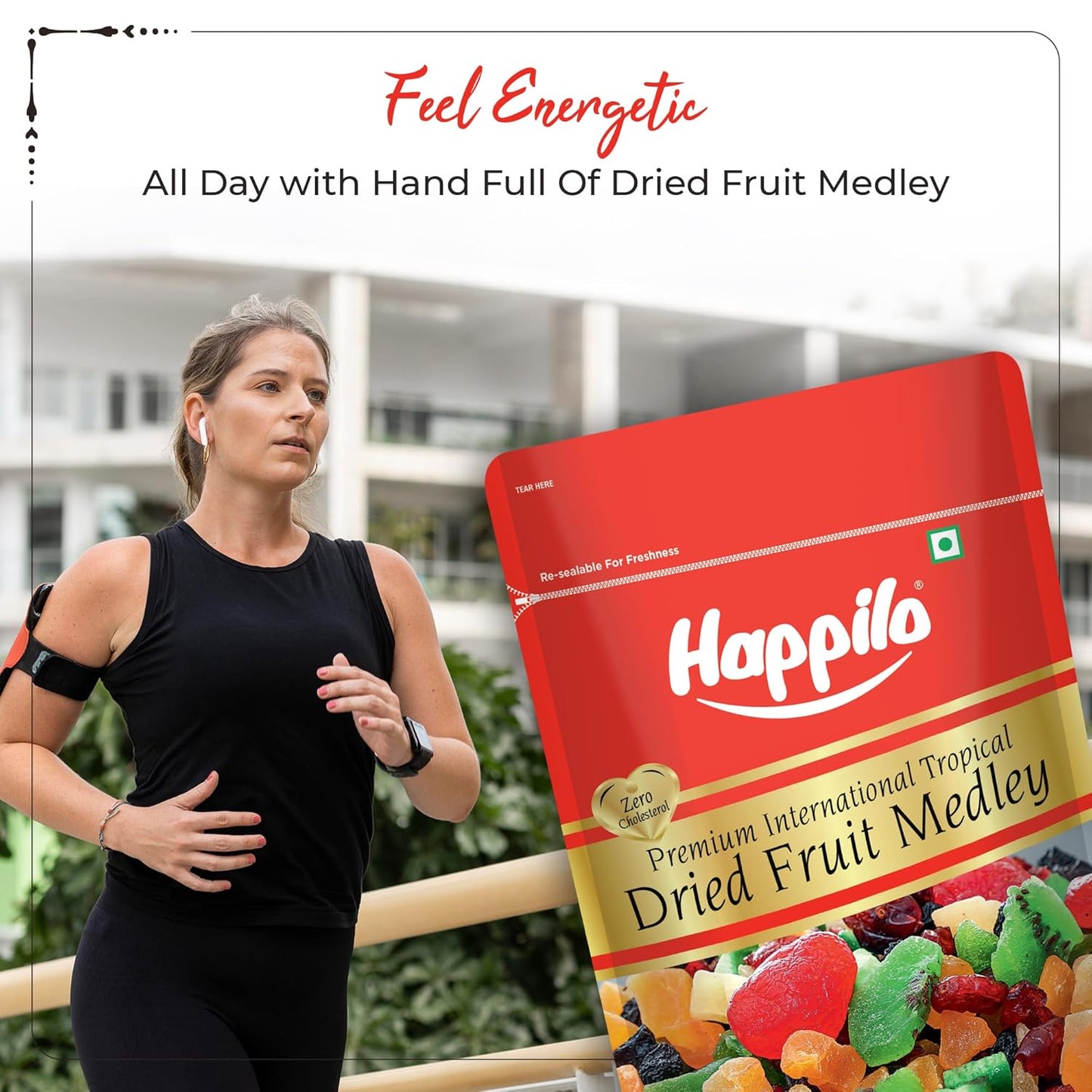Happilo Premium International Dried Tropical Fruit Medley 200g