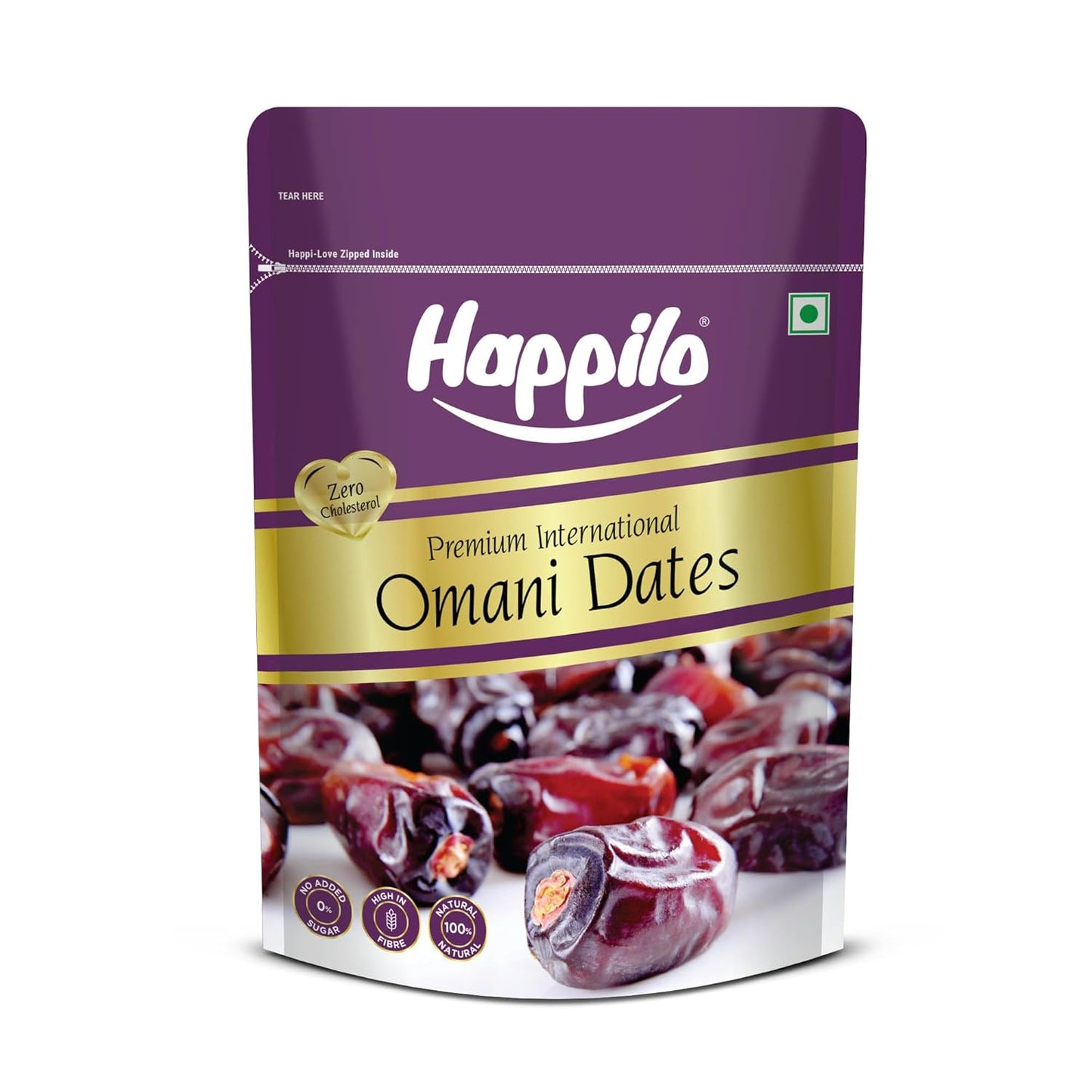 Happilo Premium International Omani Dates Value Pack Pouch, 680g
