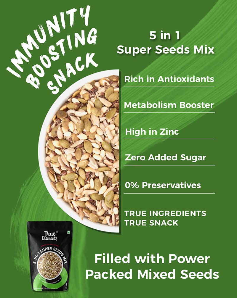 True Elements Mixed Seeds for Eating - 5 in 1 Seeds Mix 250gm