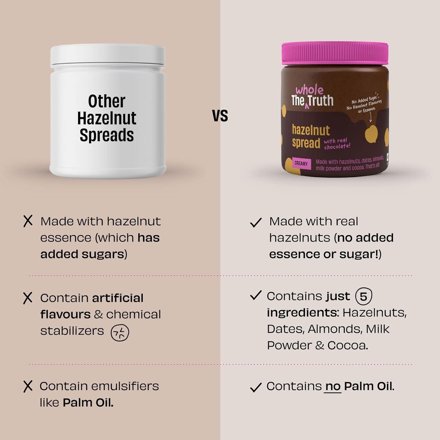 The Whole Truth - Hazelnut Spread - Creamy - 200g