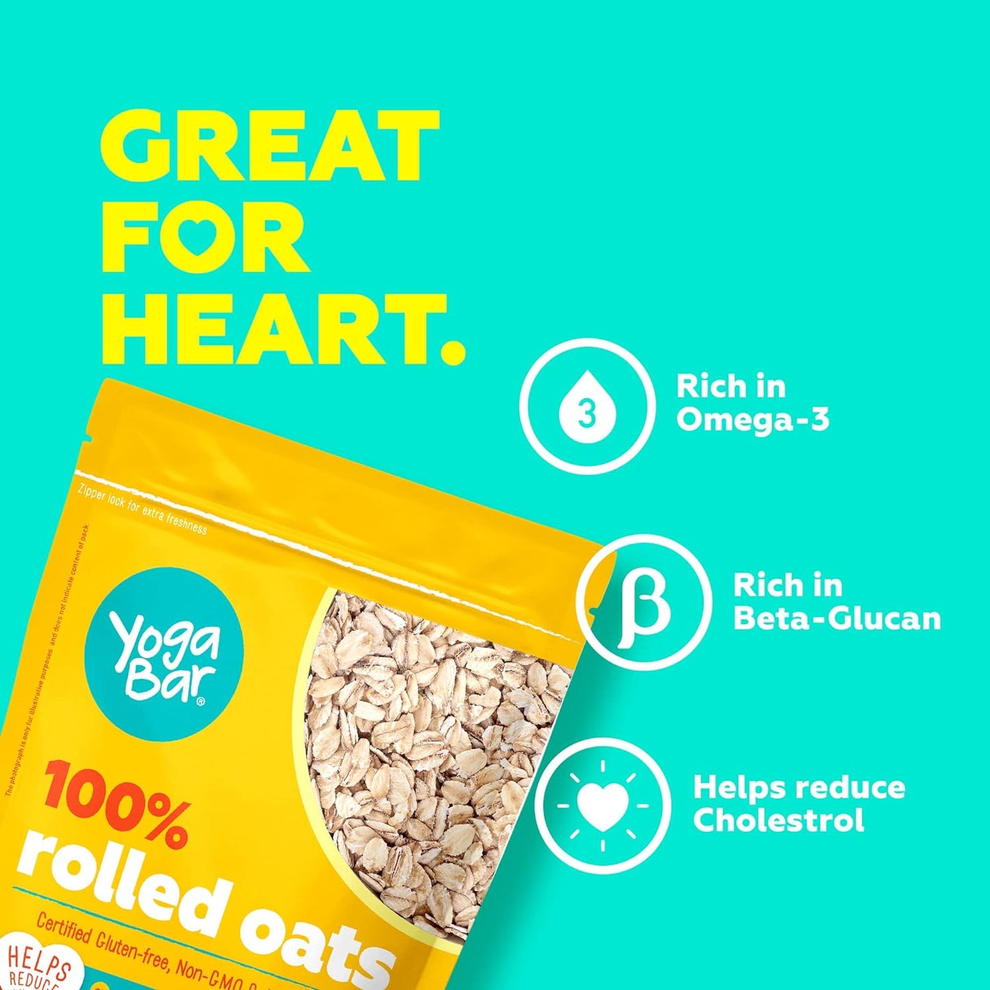 Yogabar 100% Rolled Plain Oats 400G