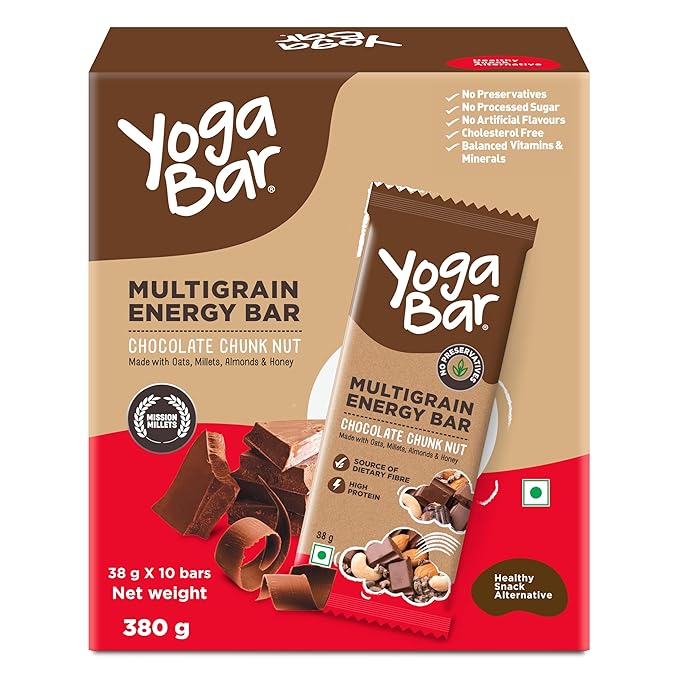 Yogabar Energy Bars Chocolate Chunk