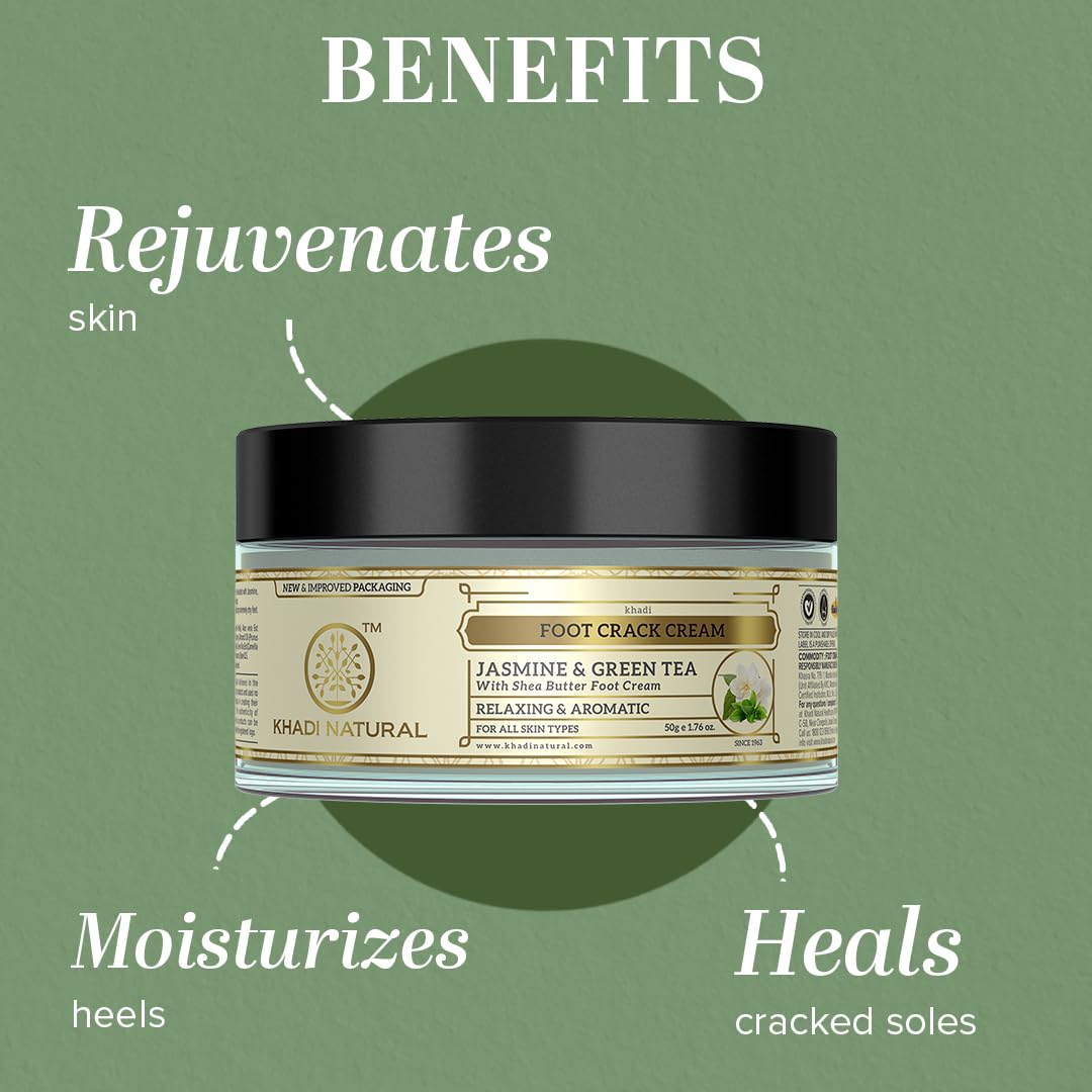Khadi Natural Jasmine and Green Tea Herbal Foot Crack Cream