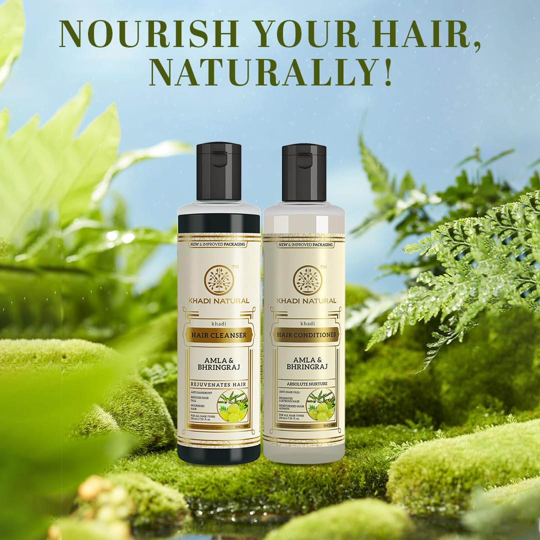 Khadi Natural Amla & Bhringraj Hair Cleanser & Conditioner Combo Pack