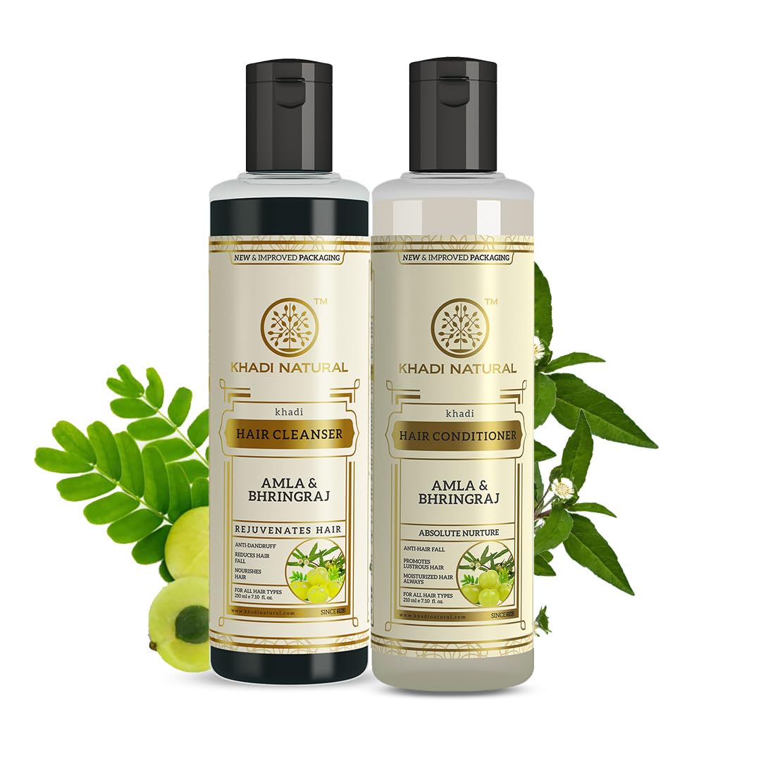 Khadi Natural Amla & Bhringraj Hair Cleanser & Conditioner Combo Pack