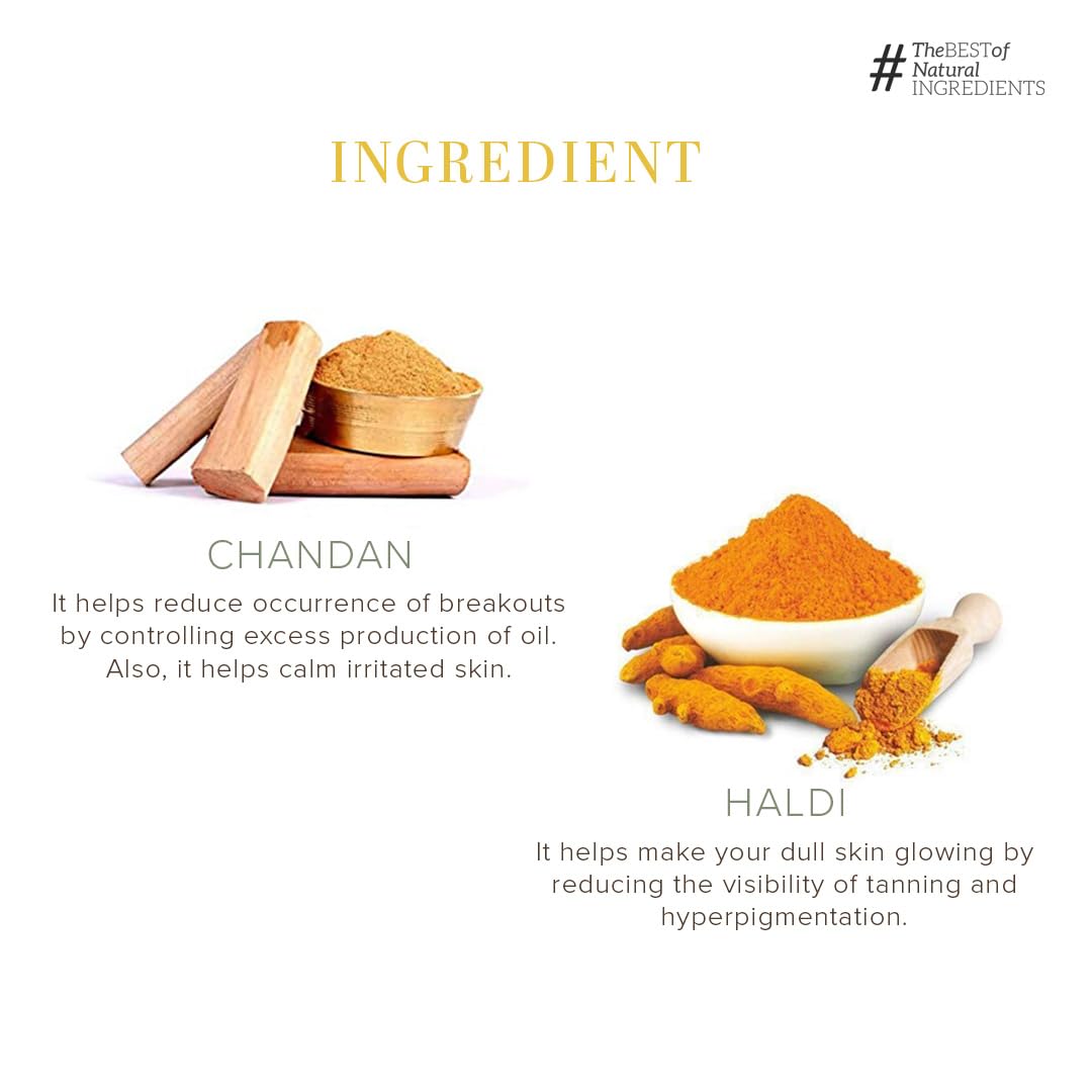 Khadi Natural Chandan Haldi Soap | Herbal Bathing Soap for Glowing Skin