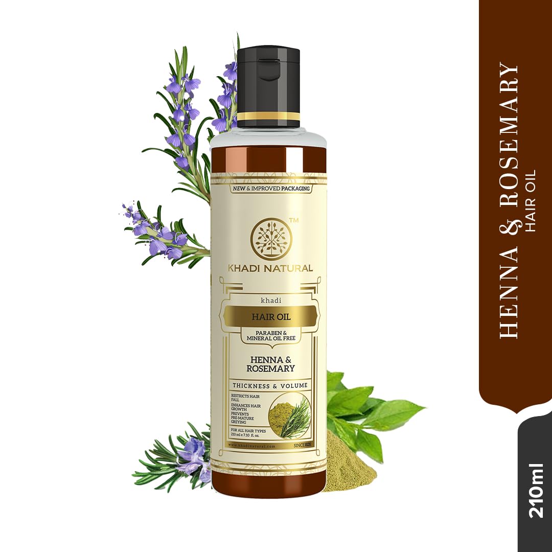 Khadi Natural Rosemary & Henna Hair Oil,