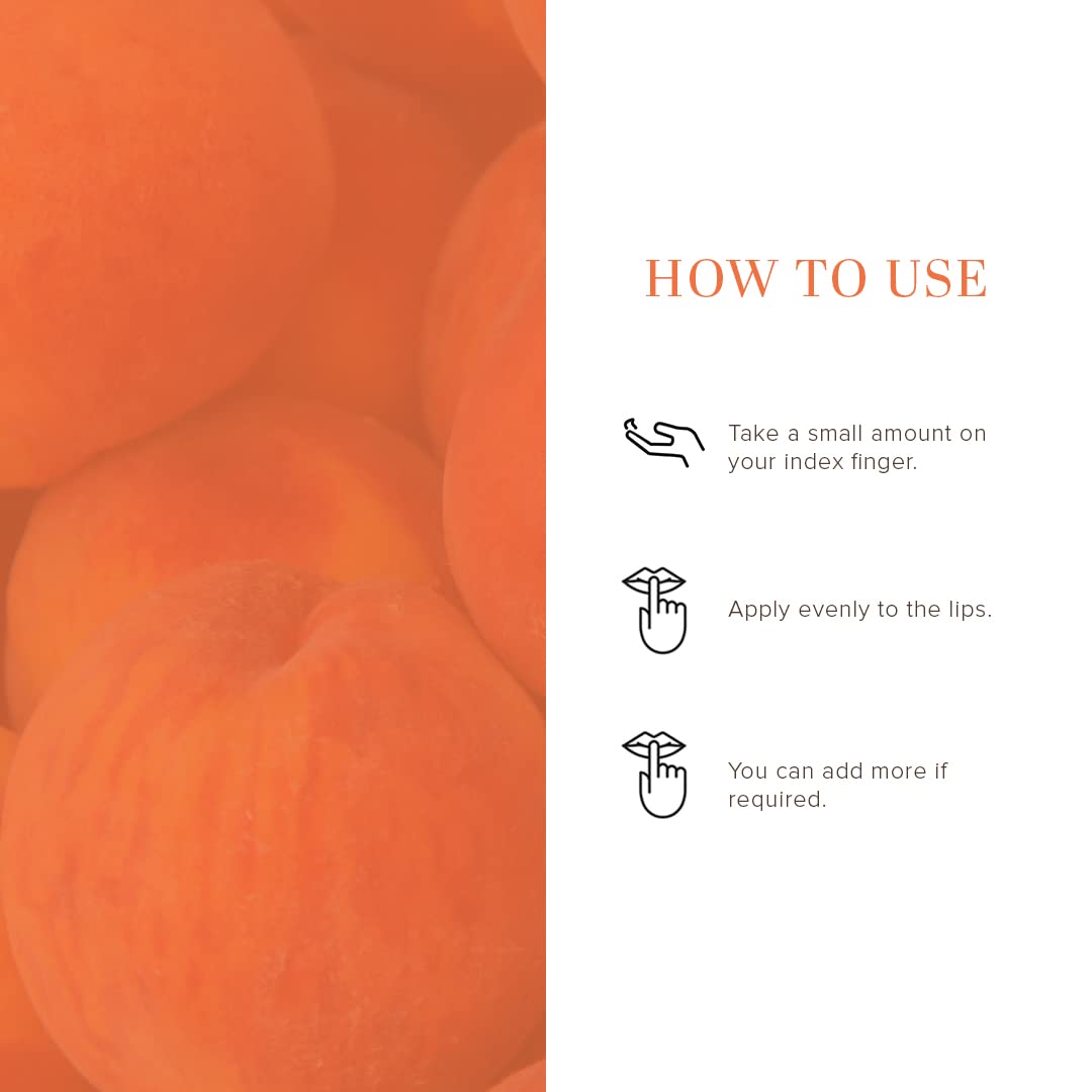 Khadi Natural Peach Lip Balm with Beeswax and Shea Butter