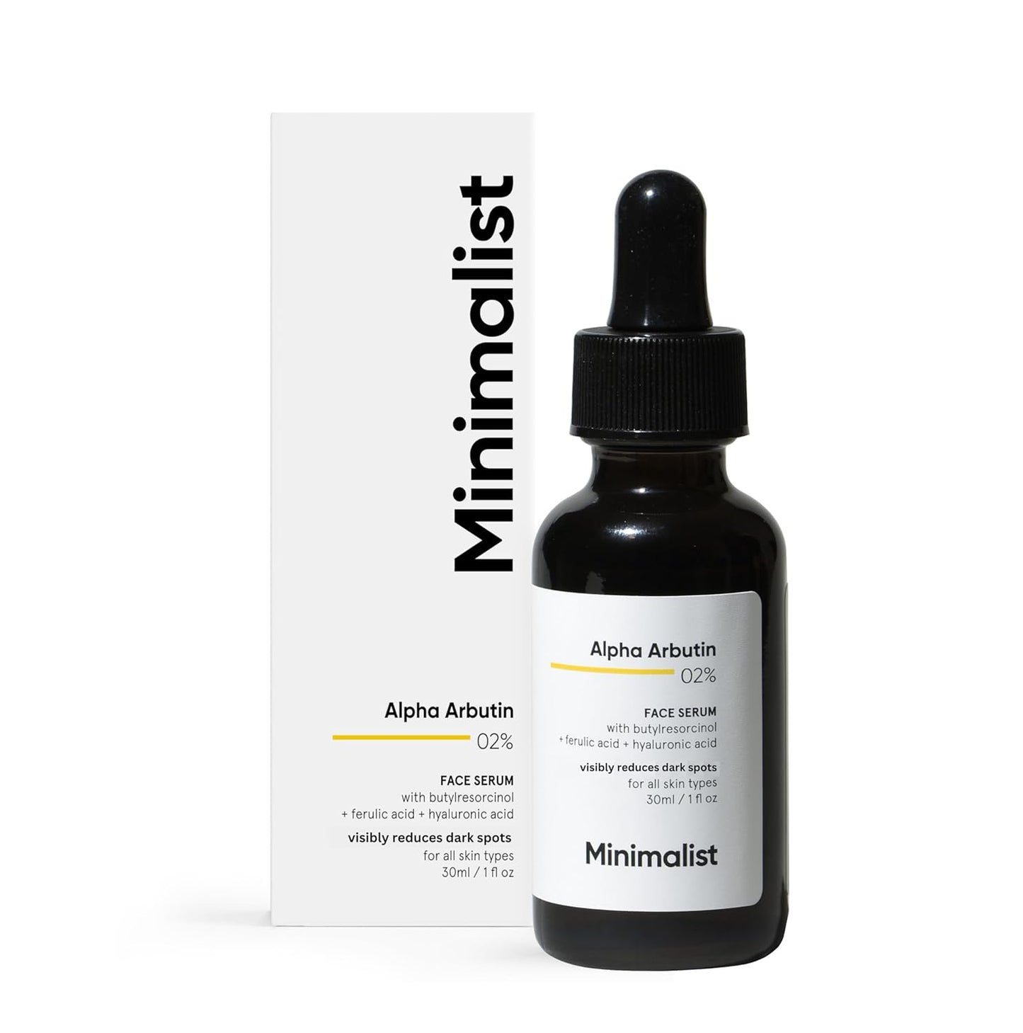 Minimalist 2% Alpha Arbutin Serum for Pigmentation & Dark Spots Removal