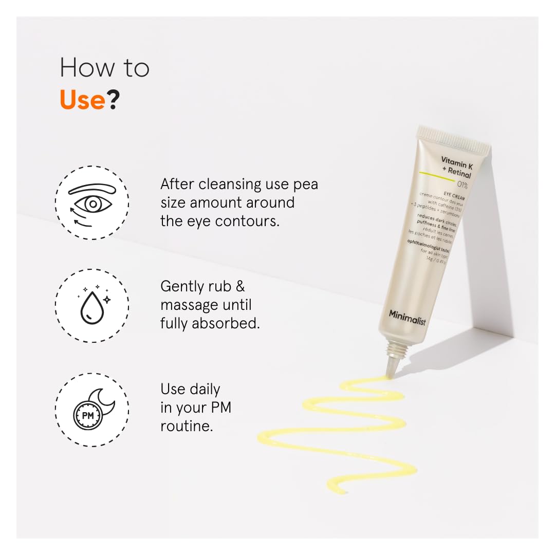 Minimalist Vitamin K + Retinal 01% Under Eye Cream