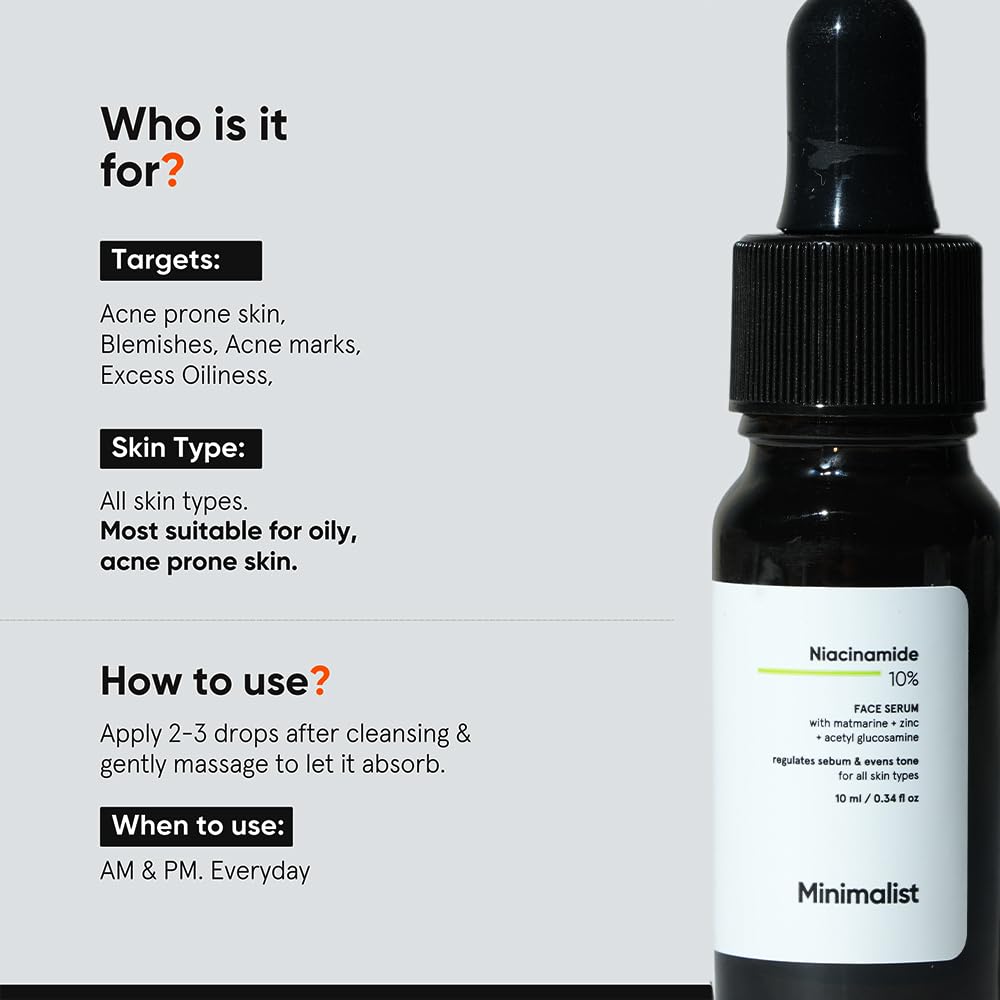Minimalist Oil Control & Anti-Acne 10% Niacinamide Face Serum