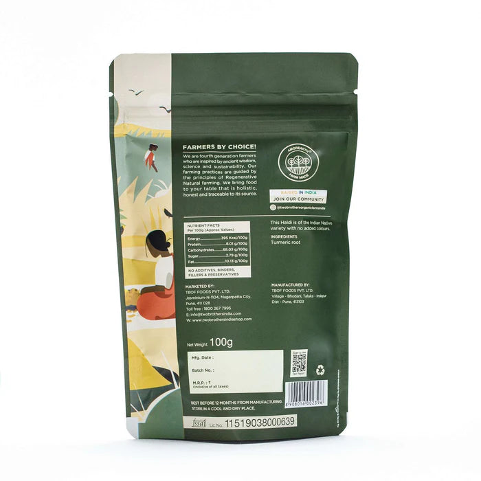 TBOF - Organic Salem Haldi (Ground Turmeric), Single-Origin