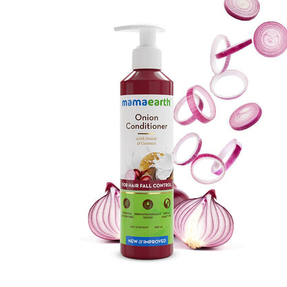 Mamaearth Onion Conditioner for Hair Growth & Hair Fall Control with Coconut Oil, 250ml