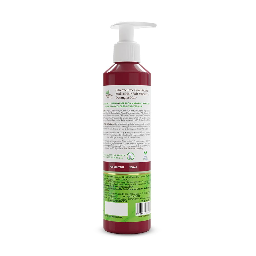 Mamaearth Onion Conditioner for Hair Growth & Hair Fall Control with Coconut Oil, 250ml