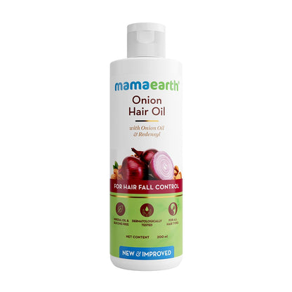 Mamaearth Onion Hair Oil with Onion & Redensyl for Hair Fall Control, 200 ml