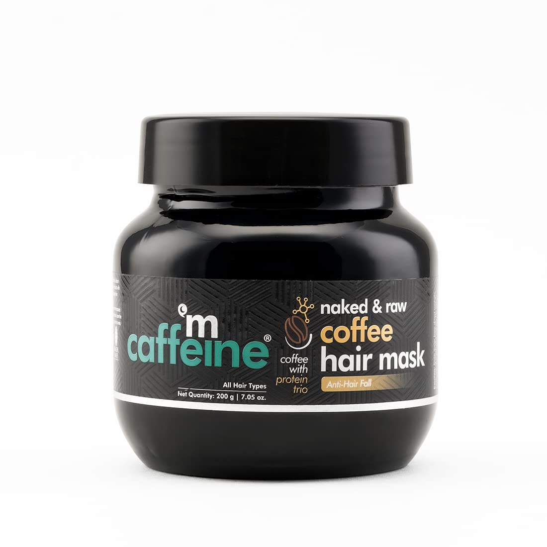 mcaffeine Anti Hair Fall Hair Mask For Dry & Frizzy Hair, For Curly Hair & Straight Hair, With Coffee, Proteins & Pro Vitamin B5, Sls & Paraben Free - 200 Gram