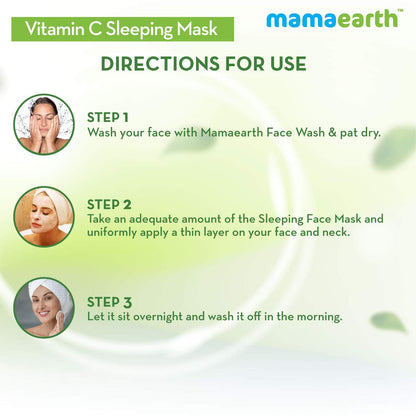 Mamaearth Vitamin C Sleeping Mask, Night Cream For Women, for Skin Illumination - 100 g