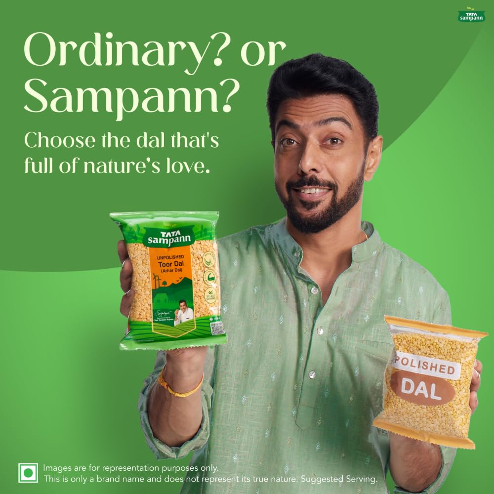 Tata Sampann Unpolished Toor Dal/Arhar Dal, 1kg