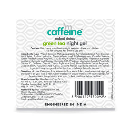 mCaffeine Night Cream Gel for with Vitamin C & Hyaluronic Acid, 50ml