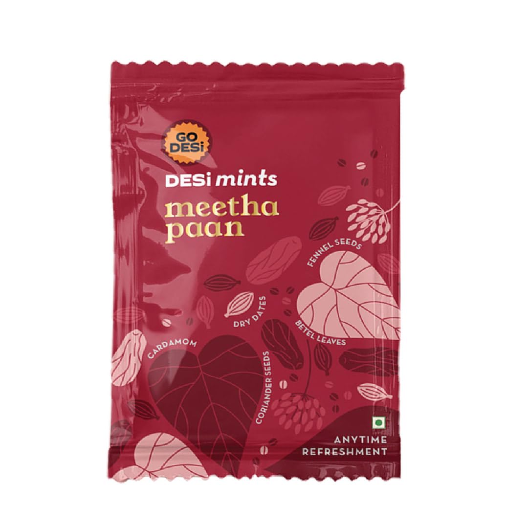 Go Desi Meetha Paan Mouth fresheners, Box of 40 Sachets