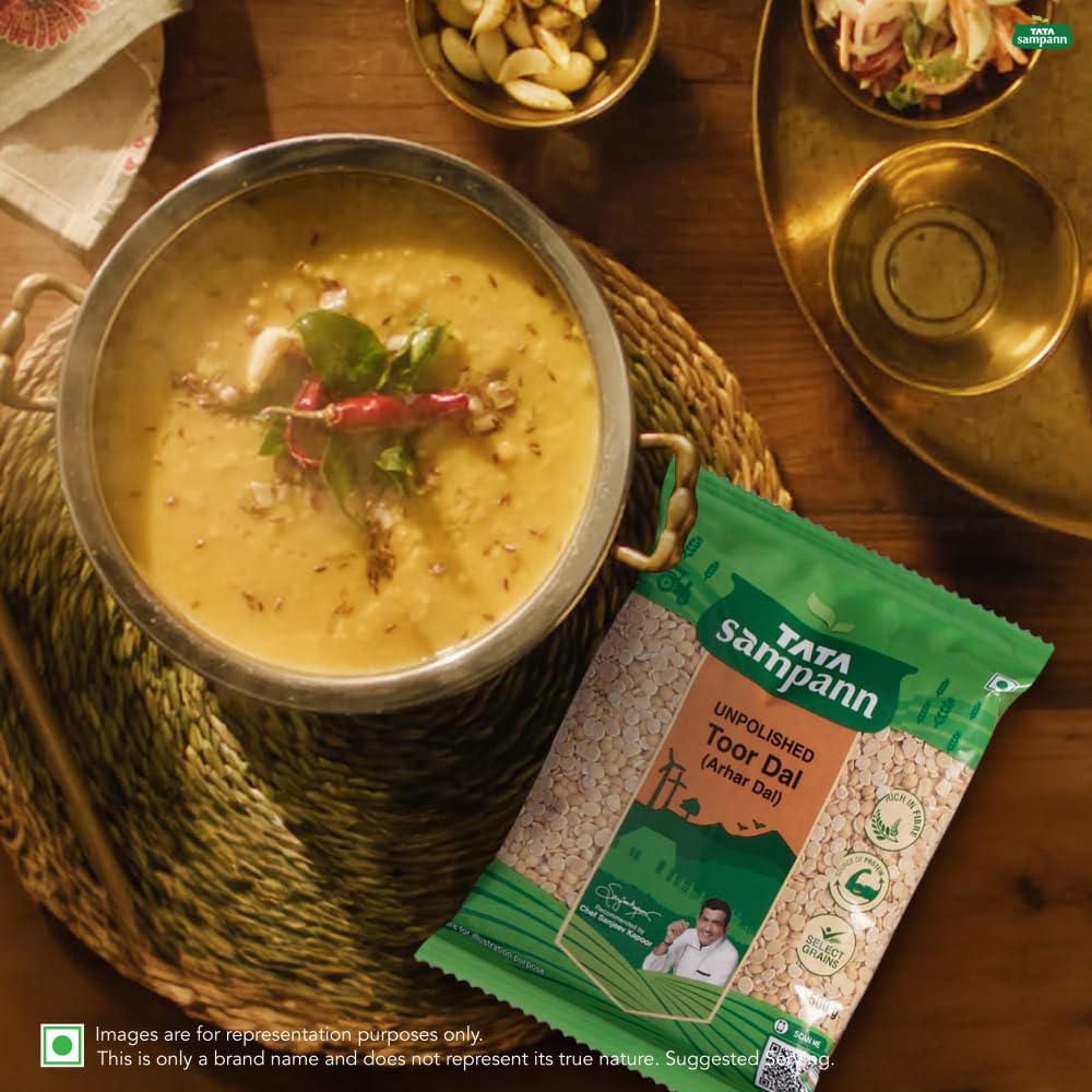 Tata Sampann Unpolished Toor Dal/Arhar Dal, 1kg