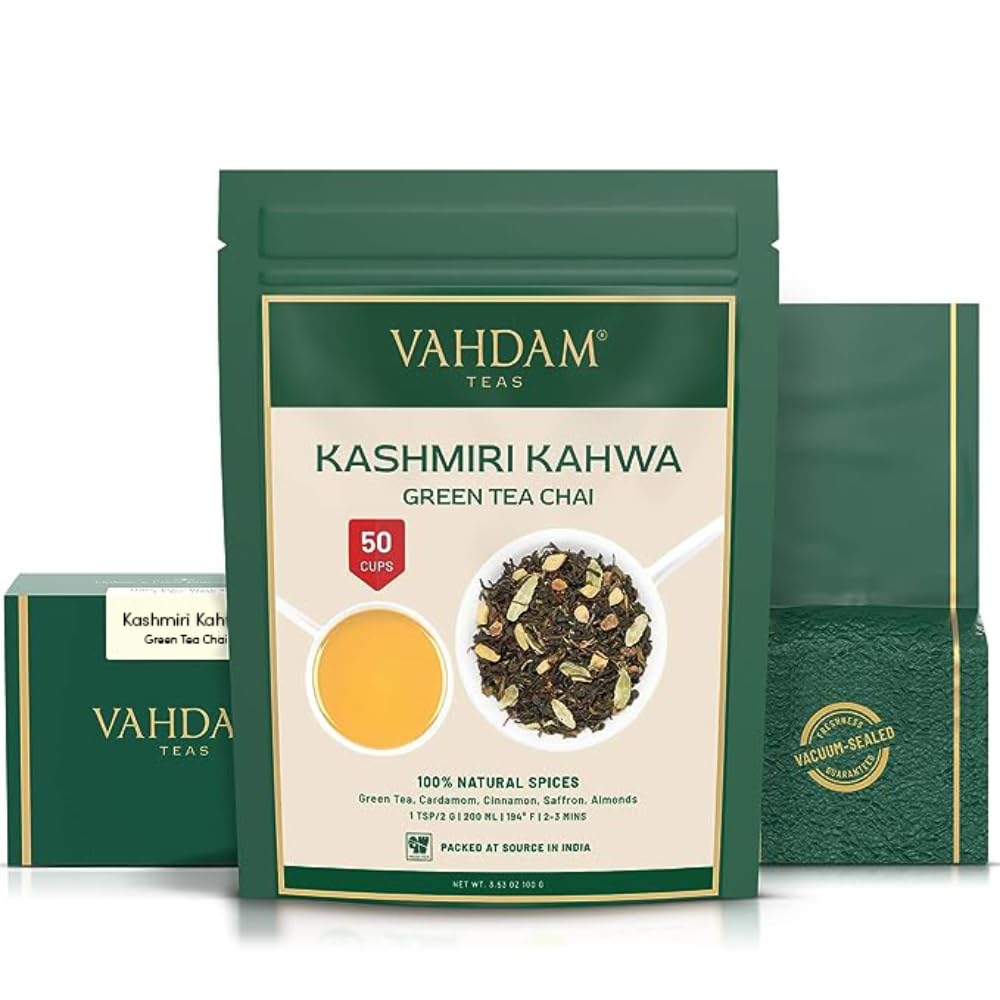 VAHDAM, Kashmiri Kahwa Tea Loose Leaf (50+ Cups, 100 g)