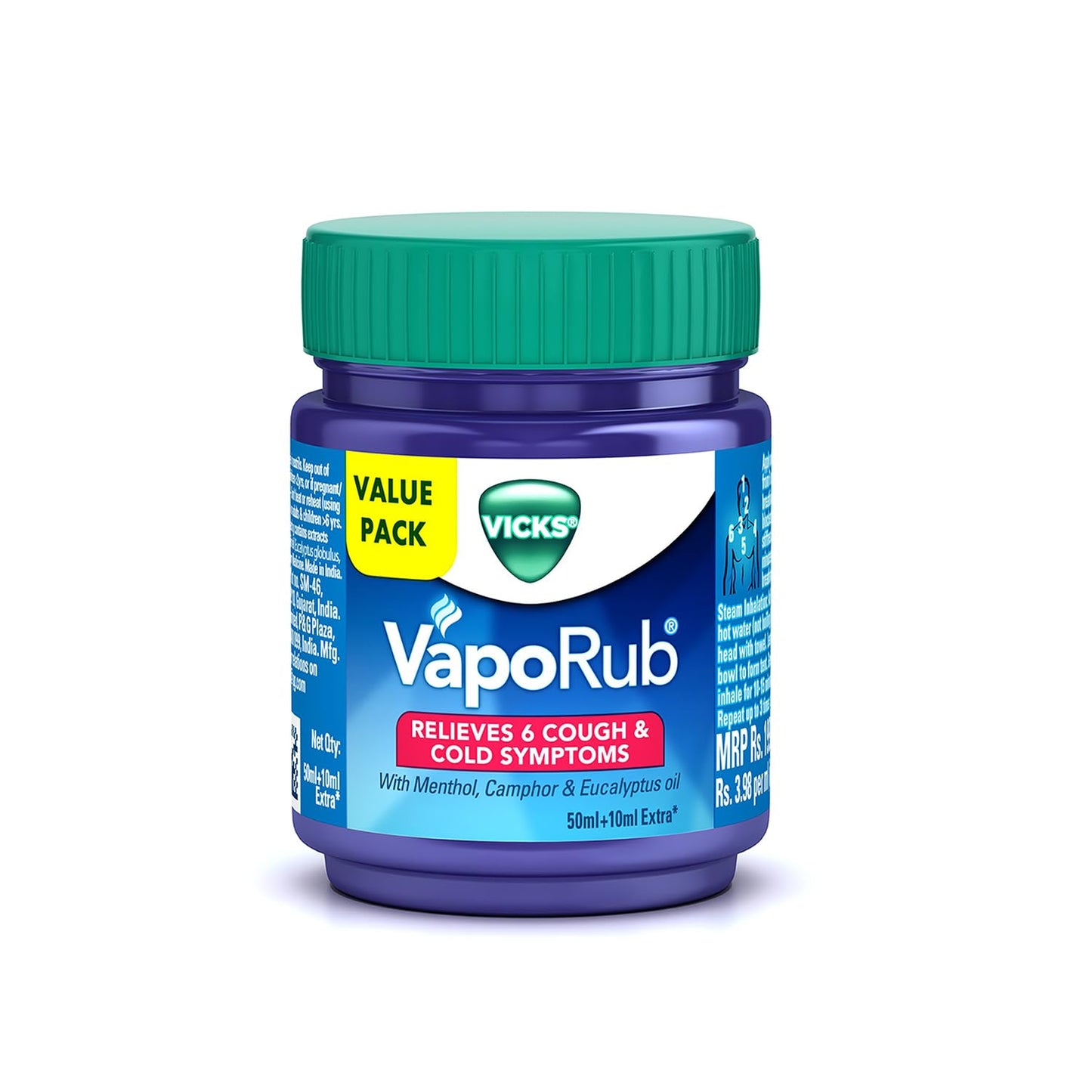 Vicks Vaporub 50ml+10ml Extra, 60 ml