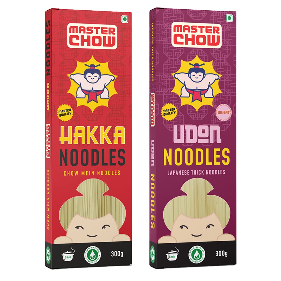 MasterChow Chinese Hakka & Udon Noodle Pack, 300gm each