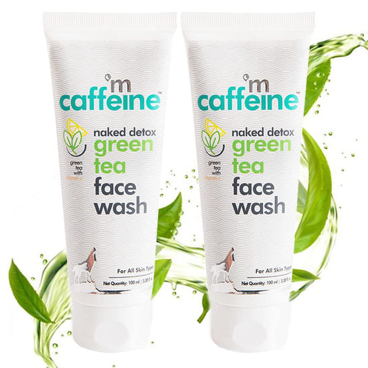 mCaffeine Vitamin C Face Wash for Women with Green Tea & Hyaluronic Acid, 100ml