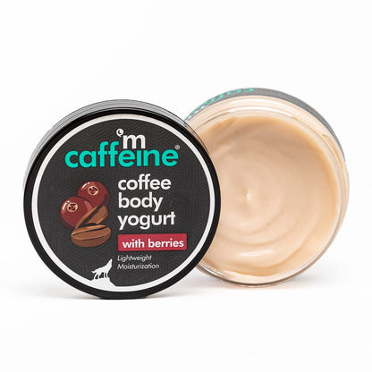 mCaffeine Coffee Body Yogurt with Berries for Instant Hydration & Moisturization, 100g