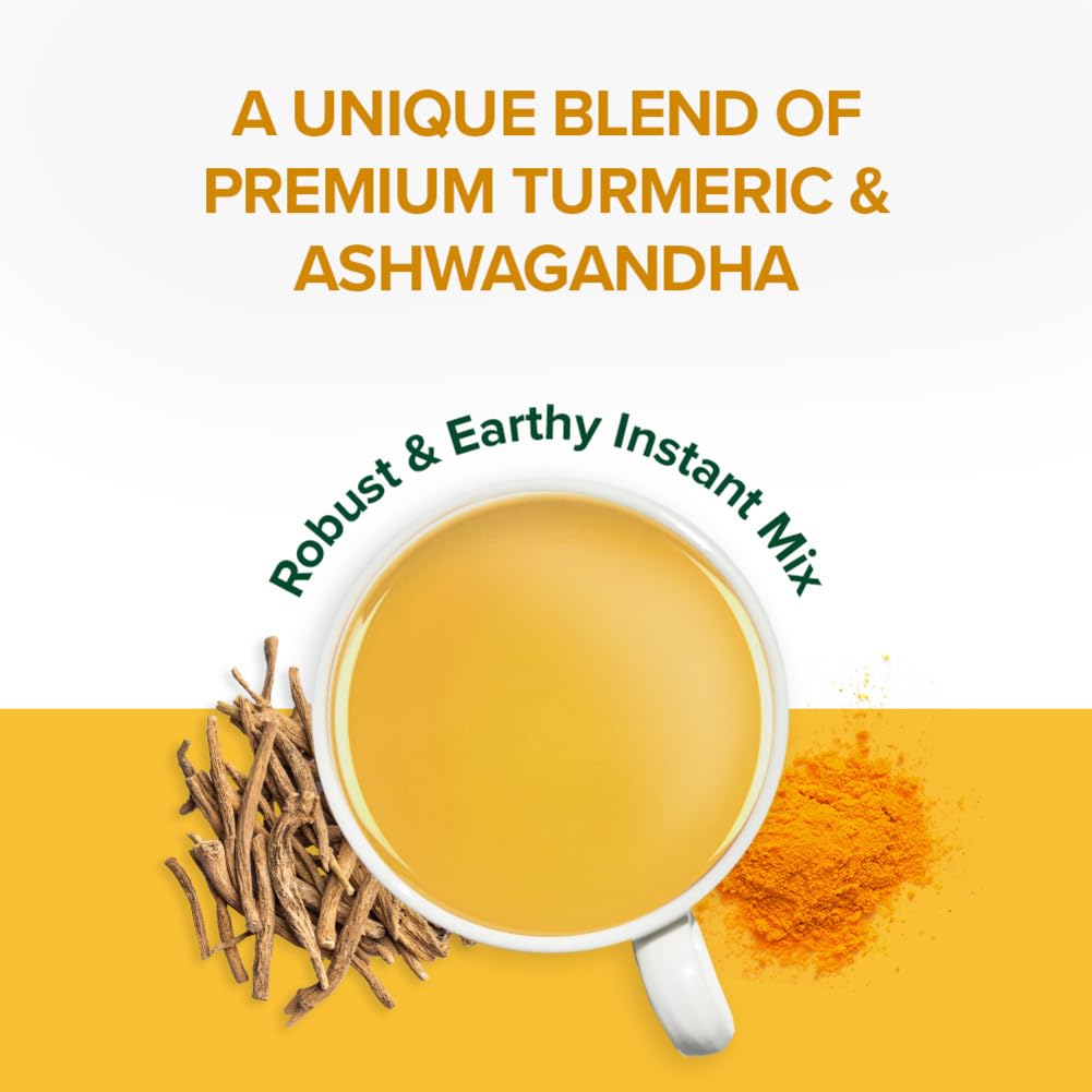 VAHDAM, Turmeric Ashwagandha Instant Mix (40 Cups) 100 g