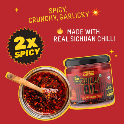 MasterChow 2X Spicy Sichuan Chilli Oil (170 gms)