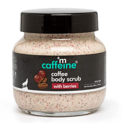 mCaffeine Berries & Coffee Body Scrub for Tan Removal, 200gm