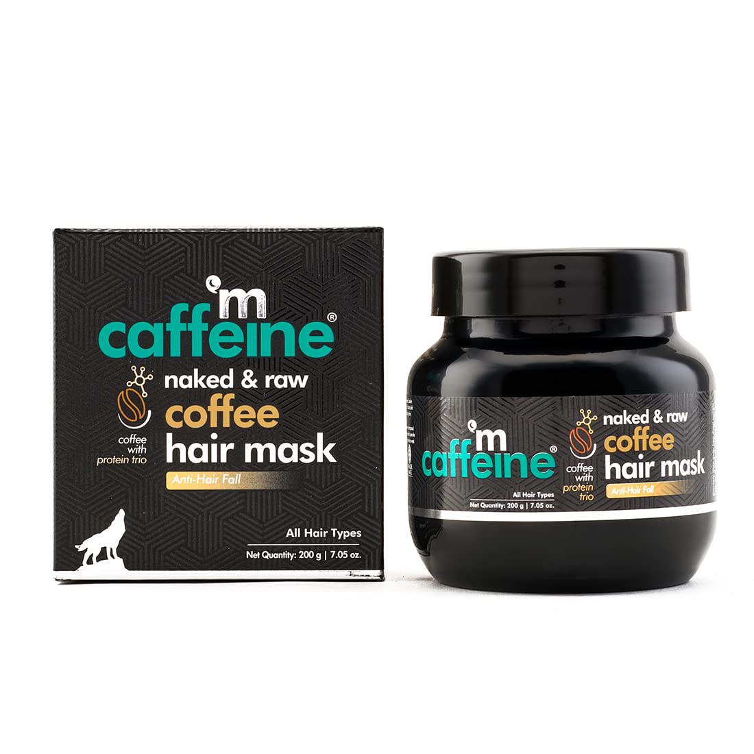 mcaffeine Anti Hair Fall Hair Mask For Dry & Frizzy Hair, For Curly Hair & Straight Hair, With Coffee, Proteins & Pro Vitamin B5, Sls & Paraben Free - 200 Gram