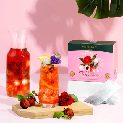 Lychee Rose Iced Tea Bags - 15 Pitcher Tea Bags