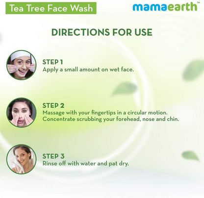 Mamaearth Tea Tree Natural Face Wash for Acne & Pimples Wash 100 ml