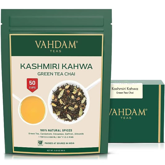 VAHDAM, Kashmiri Kahwa Tea Loose Leaf (50+ Cups, 100 g)