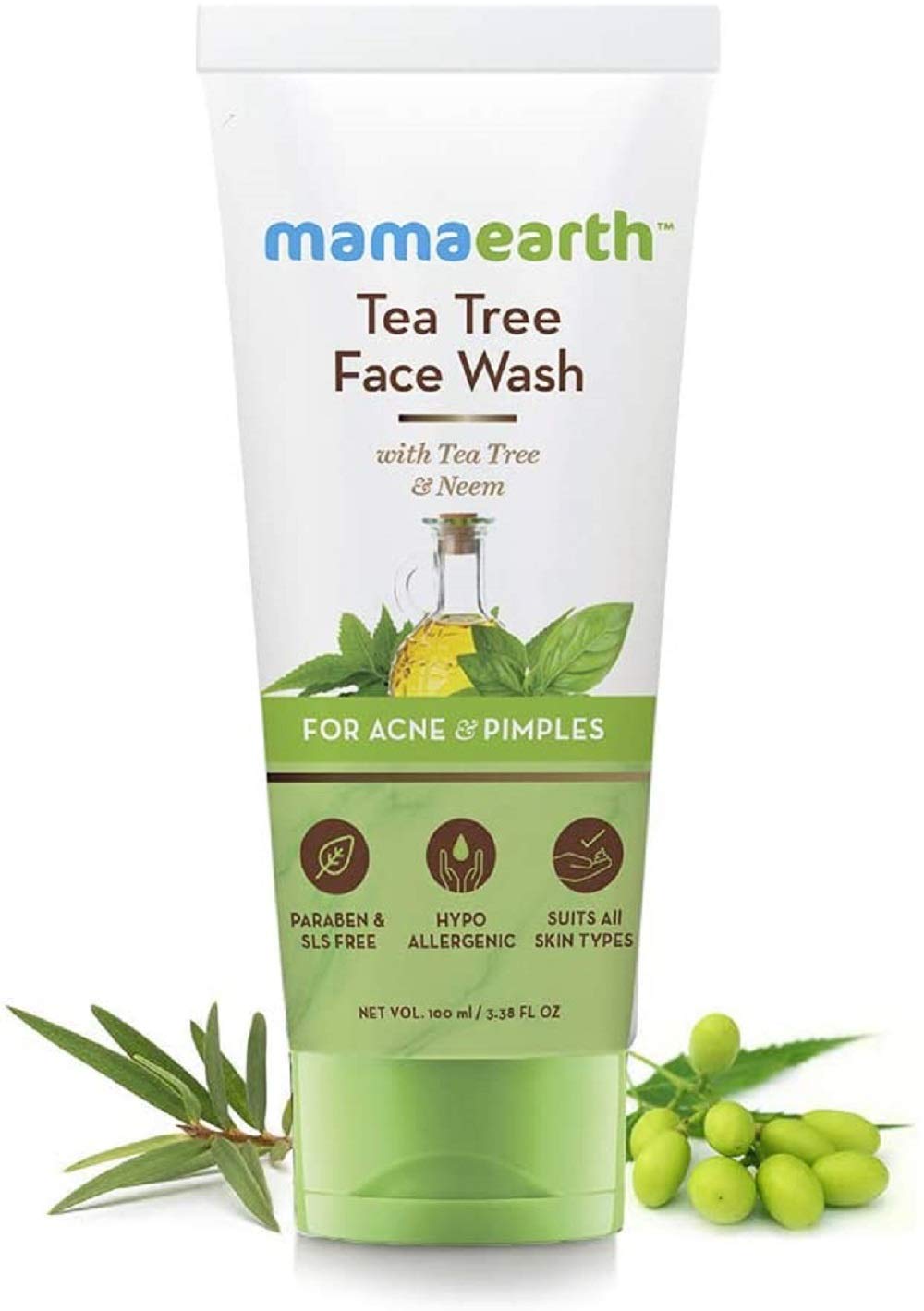 Mamaearth Tea Tree Natural Face Wash for Acne & Pimples Wash 100 ml