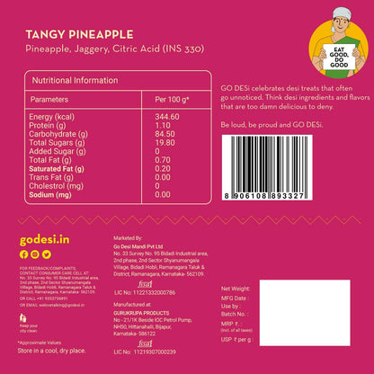 GO DESi Tangy Pineapple Candy, 150g