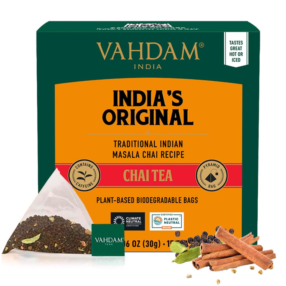 VAHDAM, India's Original Masala Chai Tea Bags (15 bags)